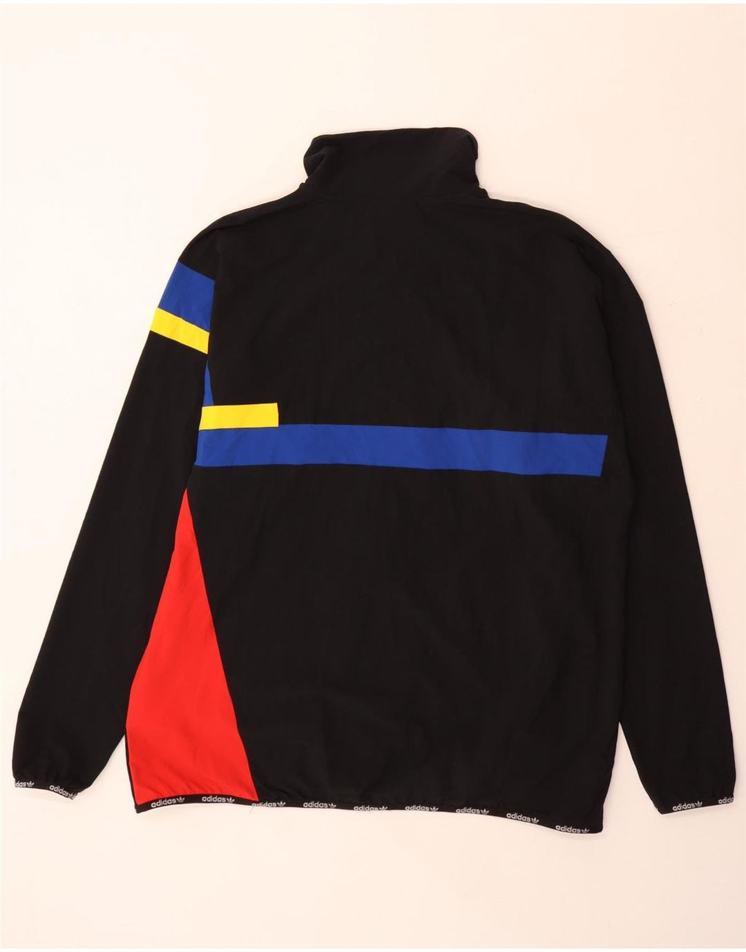 ADIDAS Træningsdragt til mænd Topjakke Stor sort Colourblock Nylon