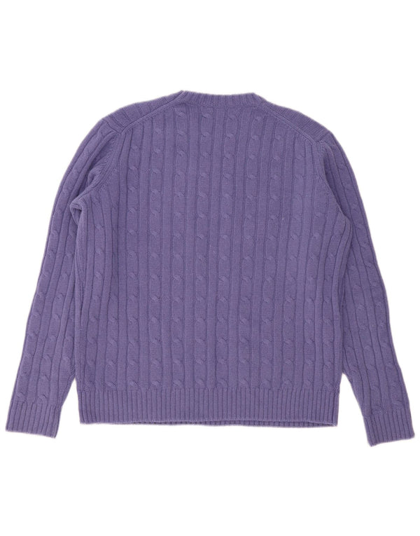 IL Lanificio Herre Crew Neck Jumper Sweater IT 54 XL Lilla Uld