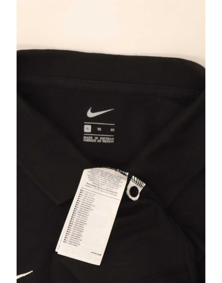 Nike herre poloshirt XL sort bomuld