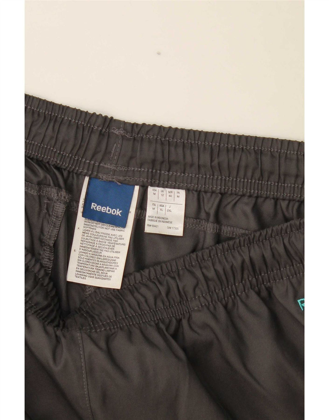 Reebok Træningsdragtsbukser til kvinder UK 12 Medium Grey Colourblock Polyester