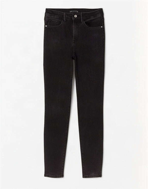 Zara Dame Skinny Jeans EU 38 Small W28 L27 Sort Bomuld