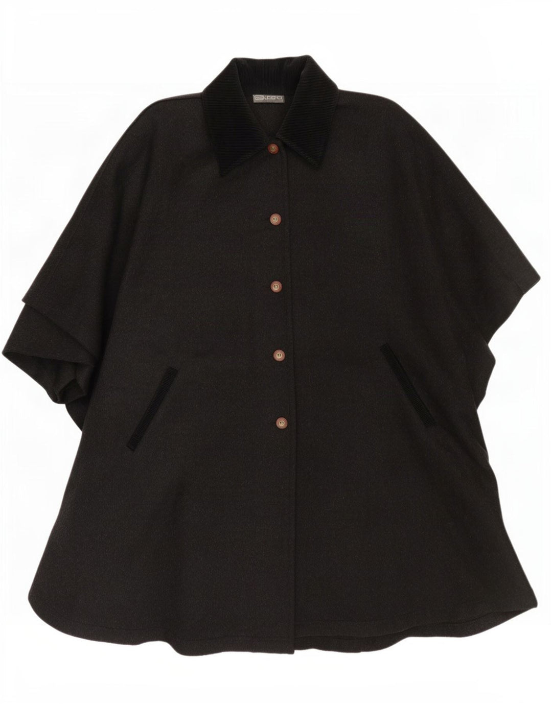 Superior Dame Poncho Coat One Size Grå Colourblock Uld