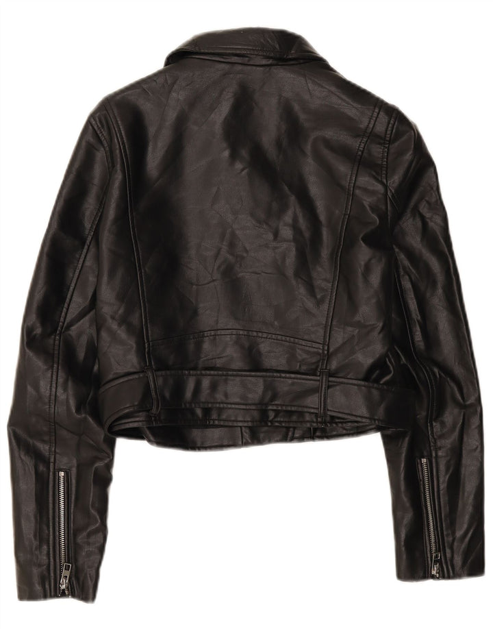 Zara Biker Jacket UK 12 Medium Sort