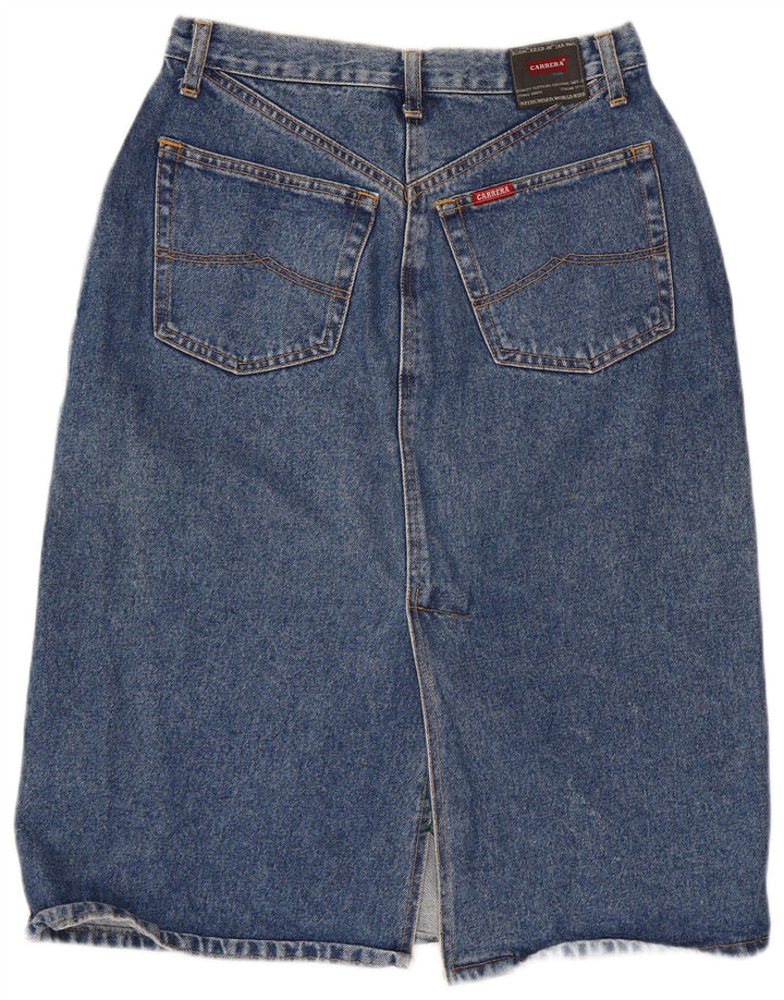 Carrera Midi-denimnederdel til kvinder W30 Medium Blue Bomuld