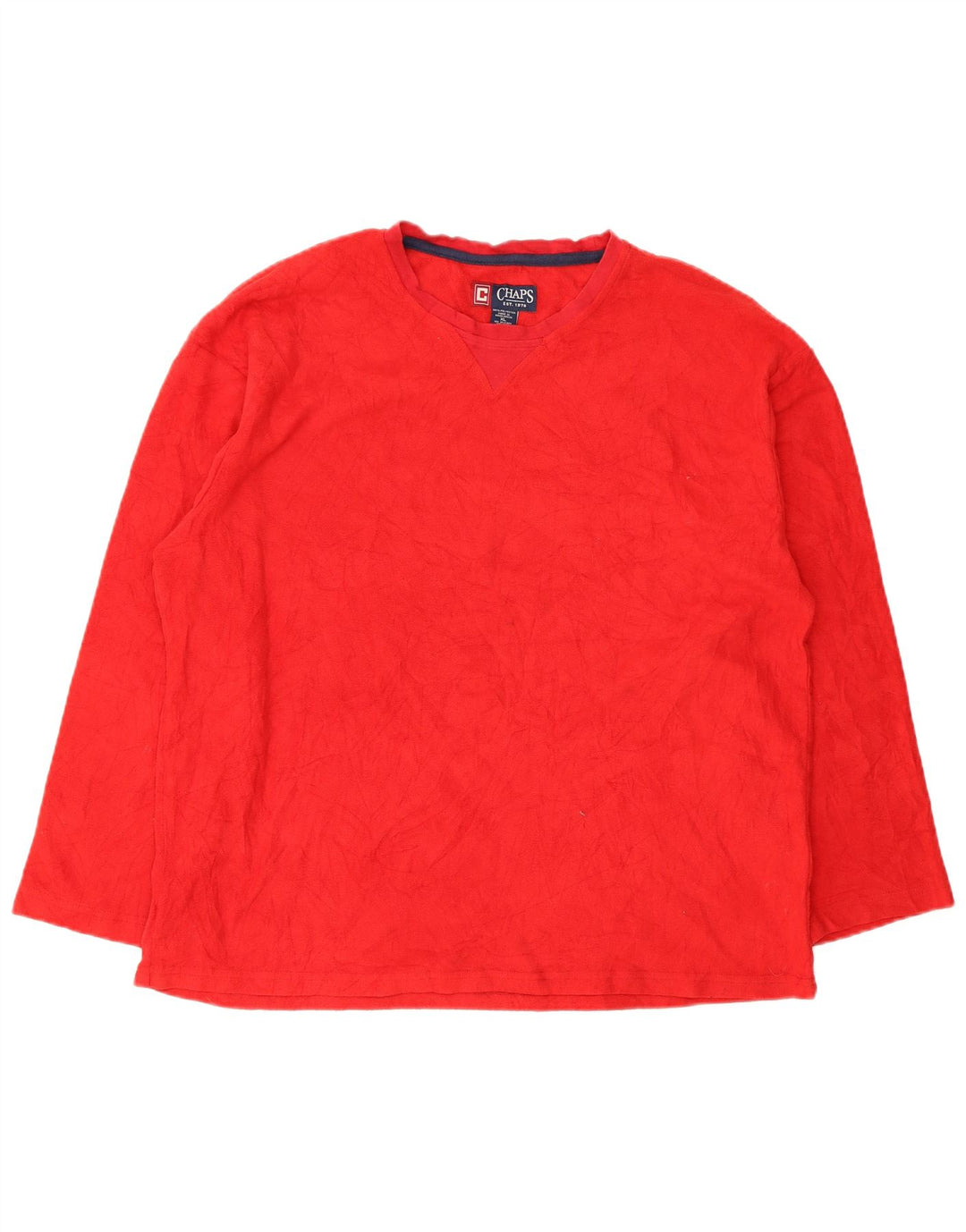 Chaps Herre Fleece Top Langærmet XL Rød Polyester