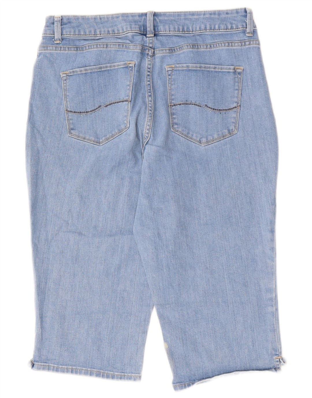 LEE Womens Modern Series Curvy Capri Jeans US 12 Large W30 L17 Blue Cotton