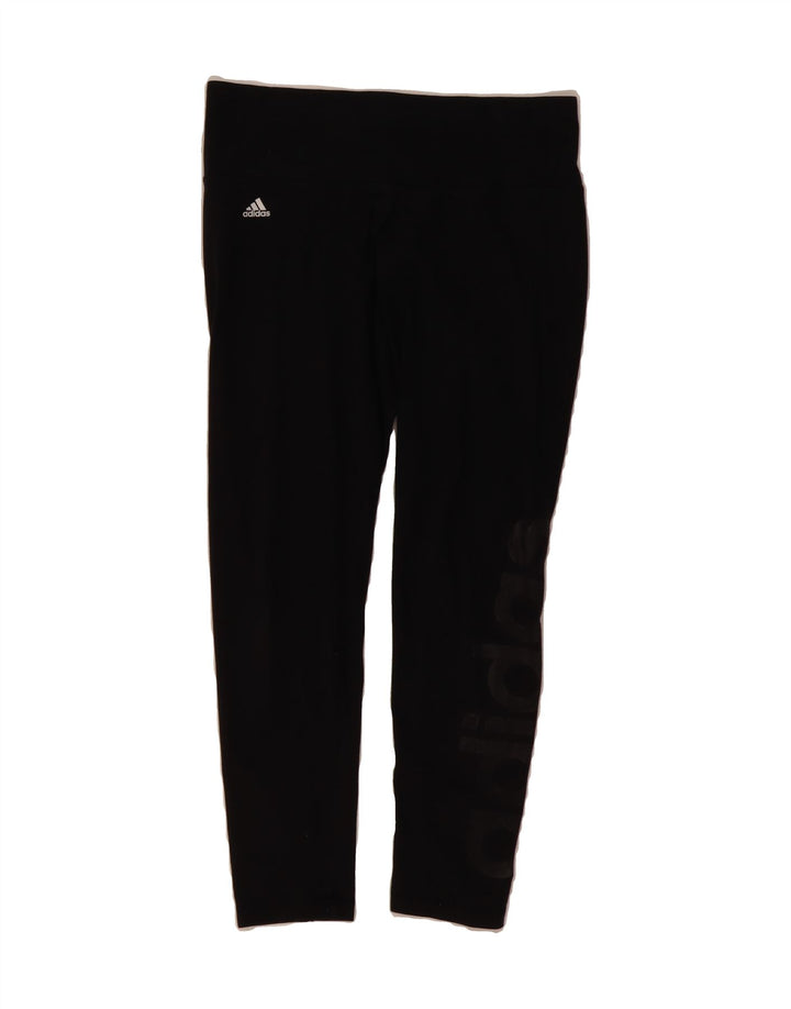 ADIDAS Womens Climalite Leggings UK 8/10 Small  Black Polyester Vintage Adidas and Second-Hand Adidas from Messina Hembry 