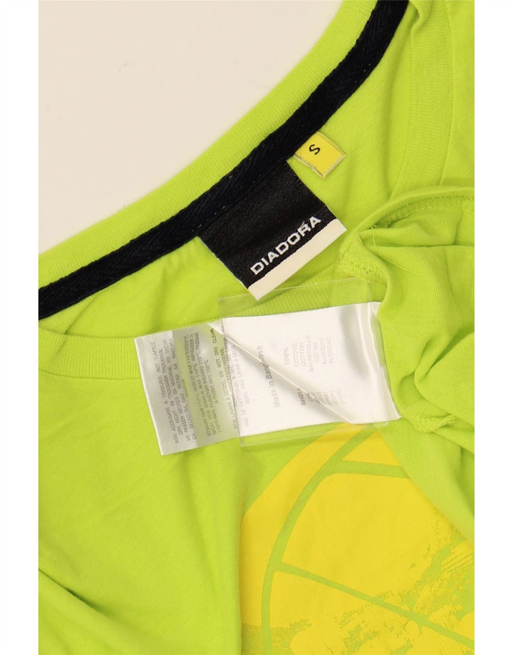DIADORA Herre grafisk T-shirt Top Lille grøn bomuld