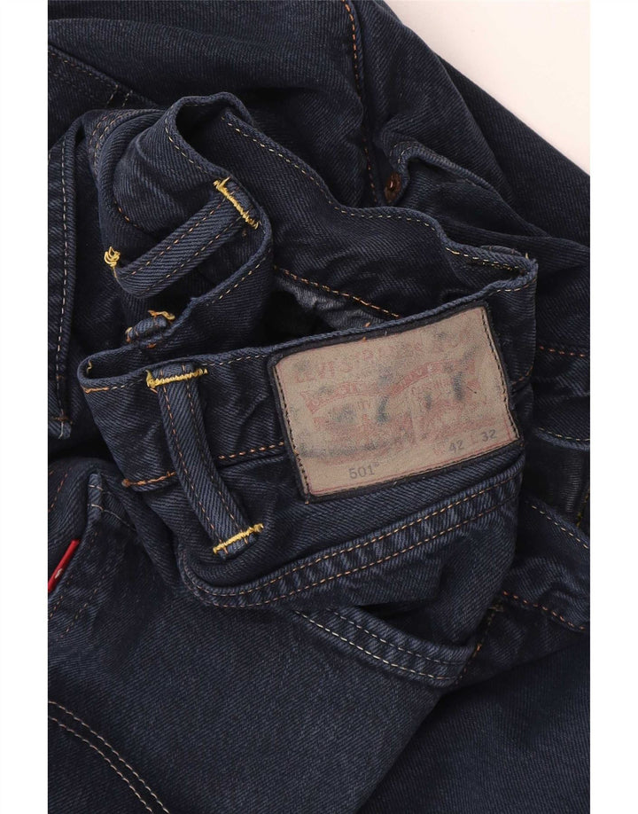 Levi's Herre 501 Straight Jeans W42 L32 Marineblå