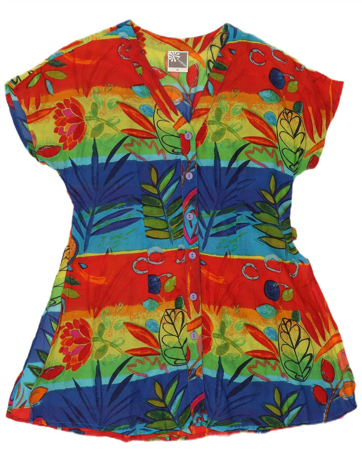 PHOOL Dame A-Line Kjole UK 10 Small Multicolored Floral Bomuld