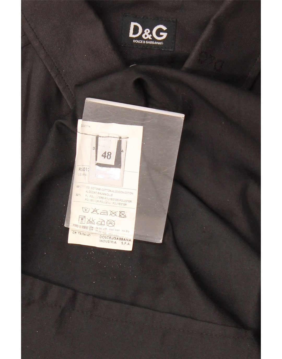 DOLCE & GABBANA Herreskjorte IT 48 Medium Sort Bomuld