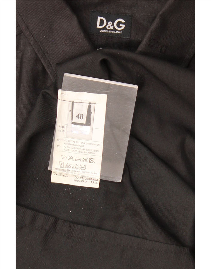 DOLCE & GABBANA Herreskjorte IT 48 Medium Sort Bomuld