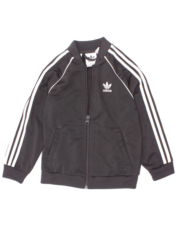 Adidas Drenge Træningsdragt Topjakke 2-3 År Sort Polyester