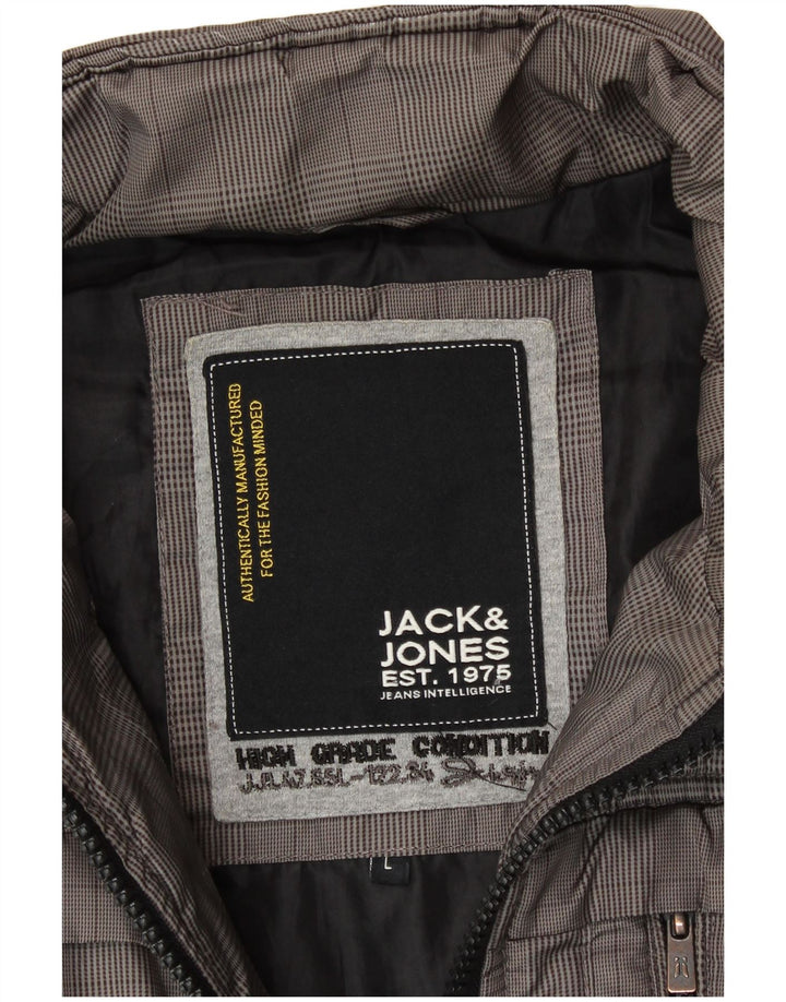 JACK & JONES Herre Gilet UK 40 Large Grey Check