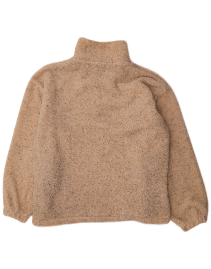 Angelo Muroni Fleece Jumper med lynlås til mænd XL Beige Flecked Polyester
