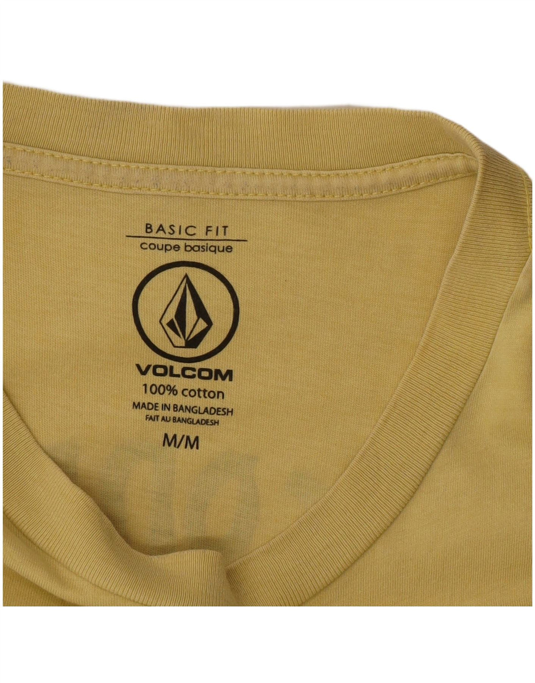 Volcom Herre Grafisk T-Shirt Top Medium Gul Bomuld