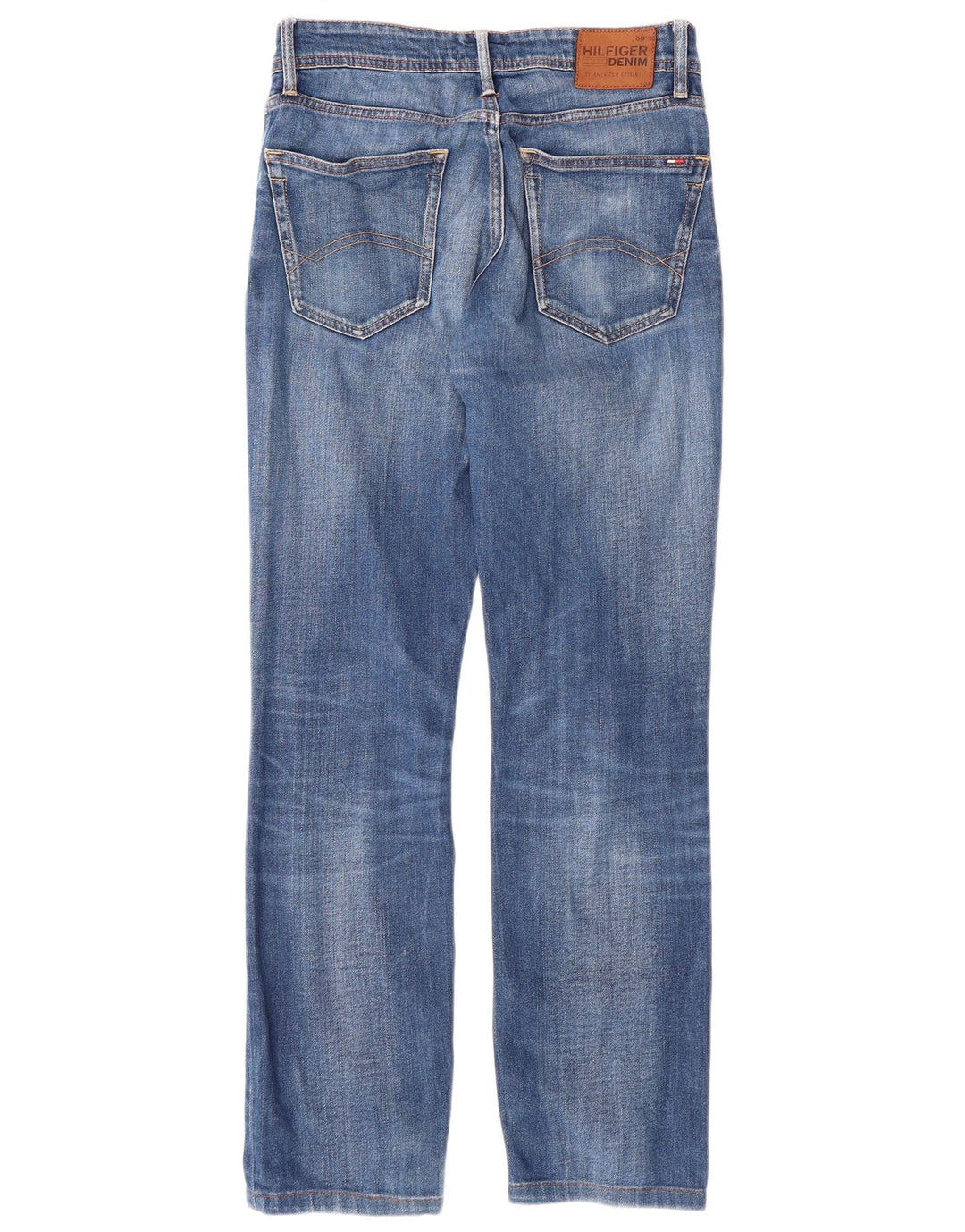 TOMMY HILFIGER Mens Straight Jeans W29 L30 Blue Cotton