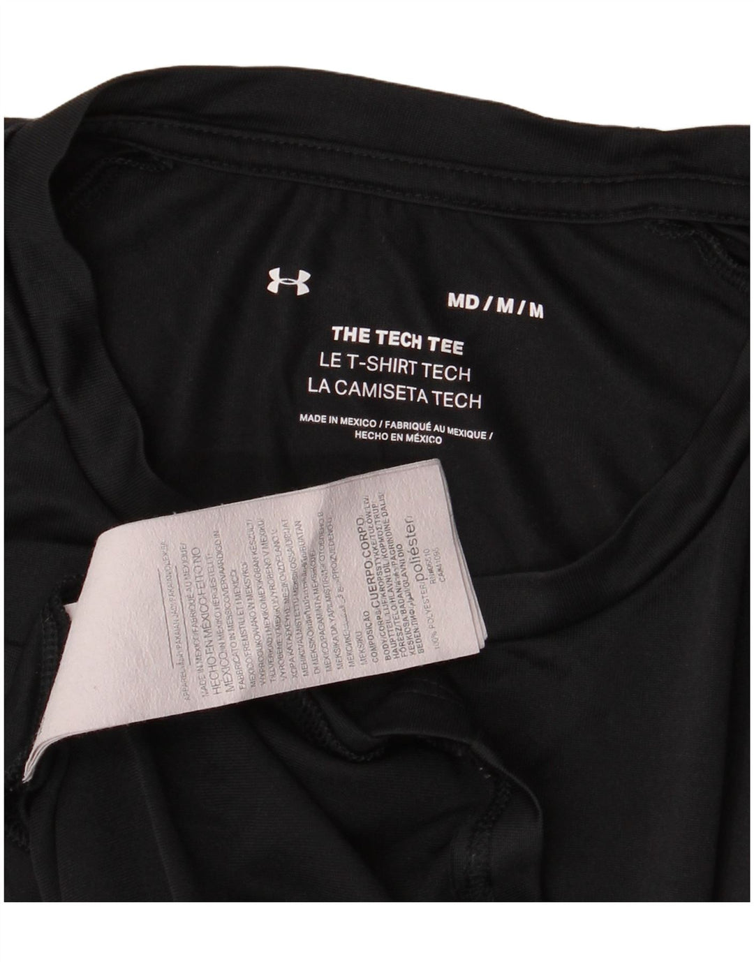 Under Armour Herre T-Shirt Top Medium Sort Polyester
