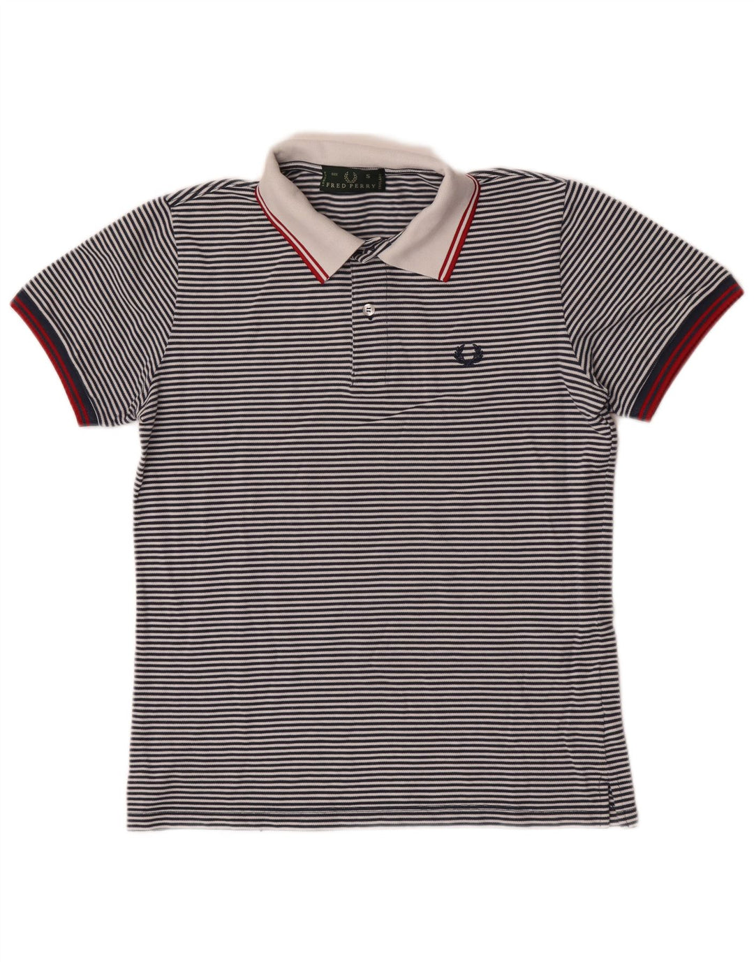 Fred Perry Herre poloskjorte lille marineblå nålestribet bomuld