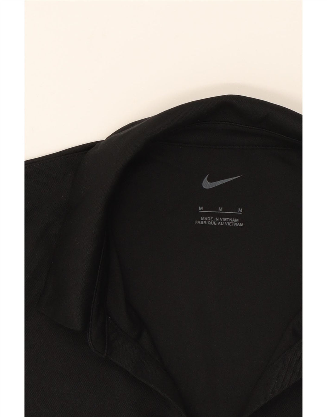 NIKE Womens Corwin Polo Shirt UK 12 Medium Black Polyester Vintage Nike and Second-Hand Nike from Messina Hembry 