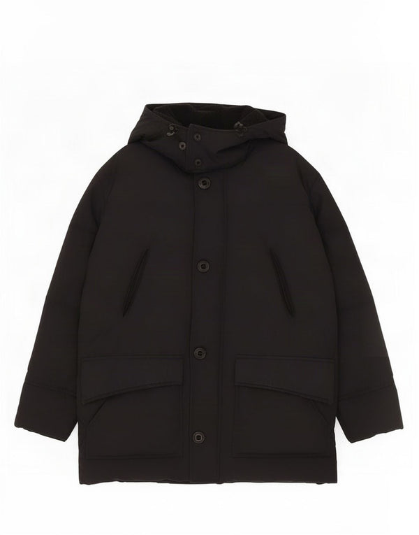PEUTEREY Mens Hooded Padded Jacket UK 40 Large Black Polyamide
