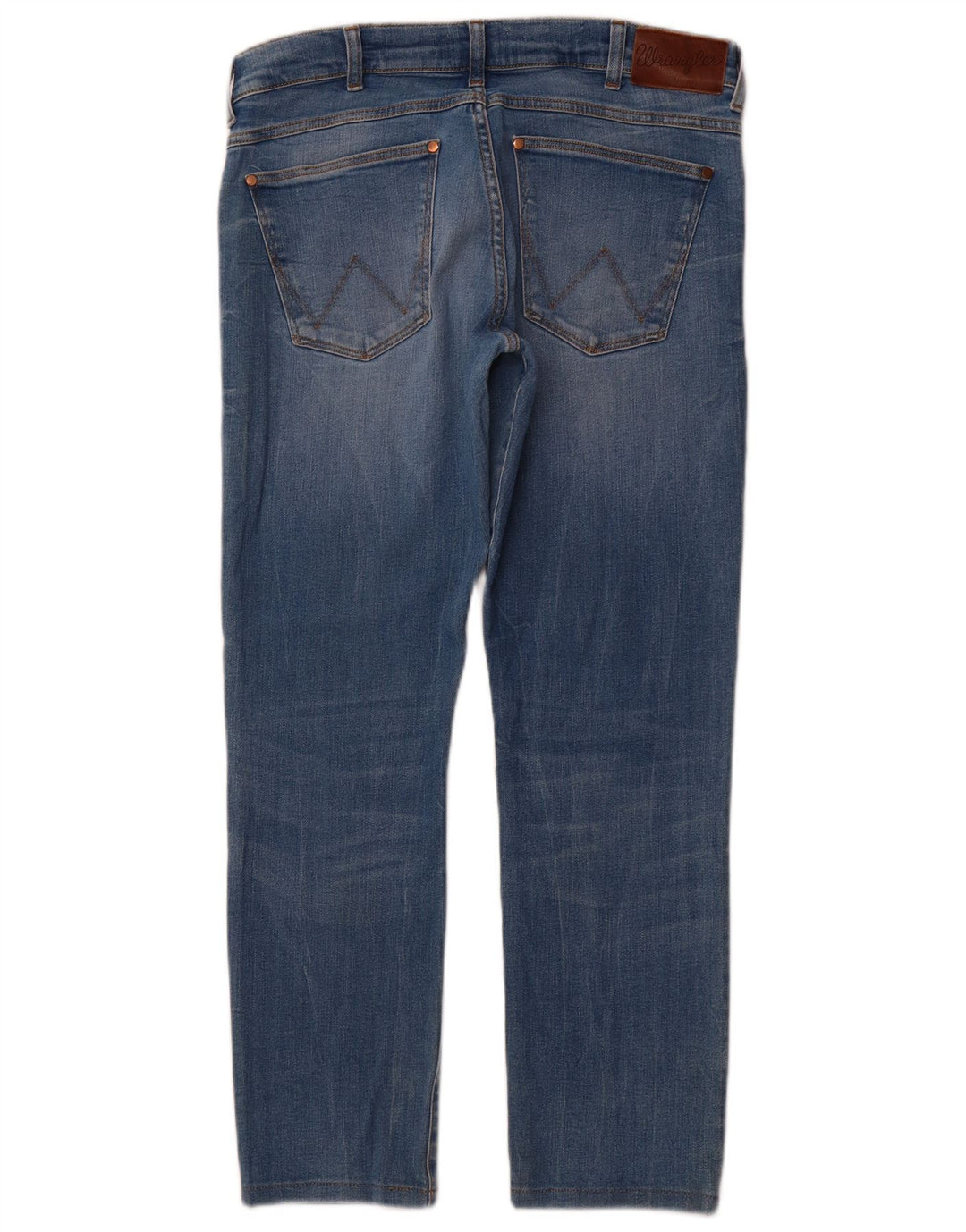 WRANGLER Herre Larston Slim Jeans W32 L29 Blå Bomuld