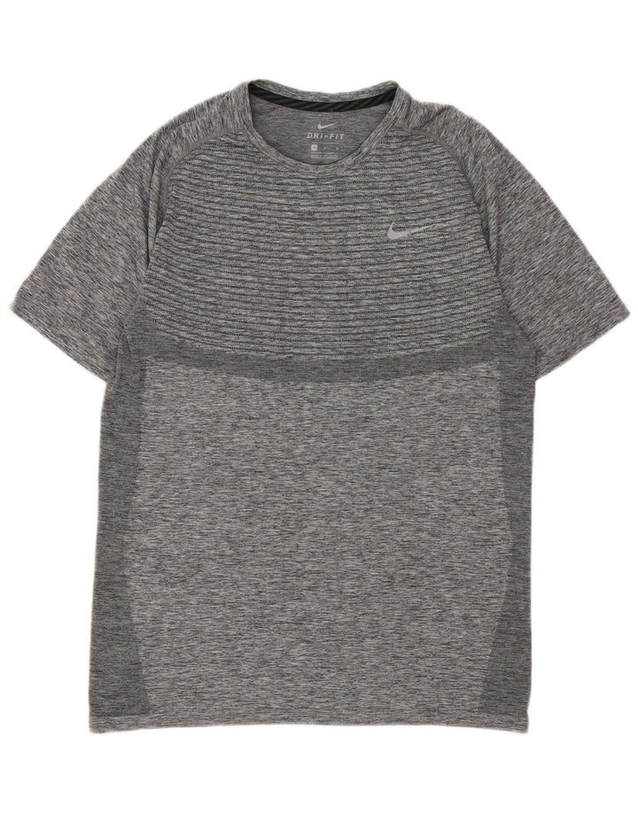 Nike Dame Dri Fit T-Shirt Top UK 14 Medium Grå Flecked