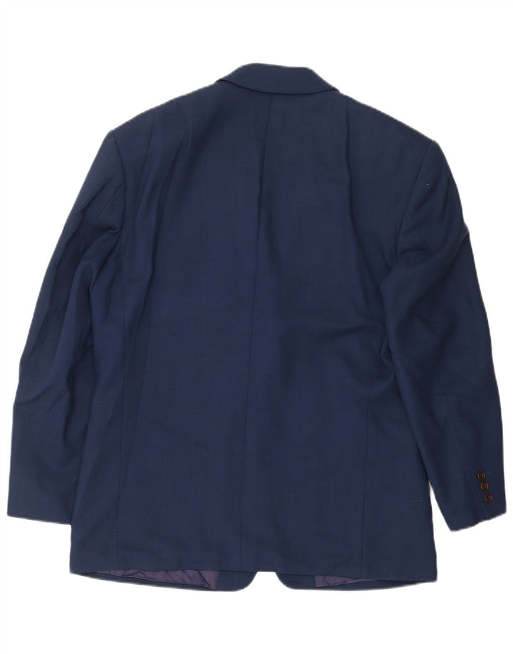 Marks & Spencer Herre 3-knaps blazerjakke UK 40 Medium Blue Viscose