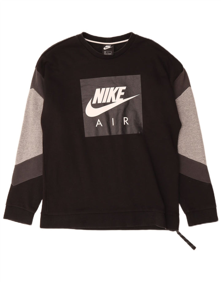 Nike Herre grafisk sweatshirt Jumper Medium Sort Colourblock