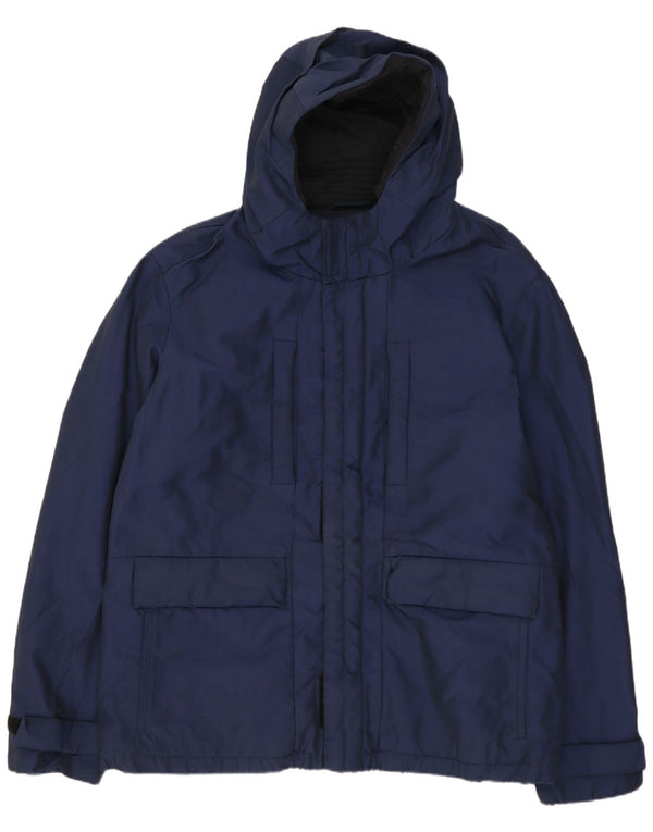 CALVIN KLEIN Herre Hættevindjakke IT 56 3XL Marineblå Polyester