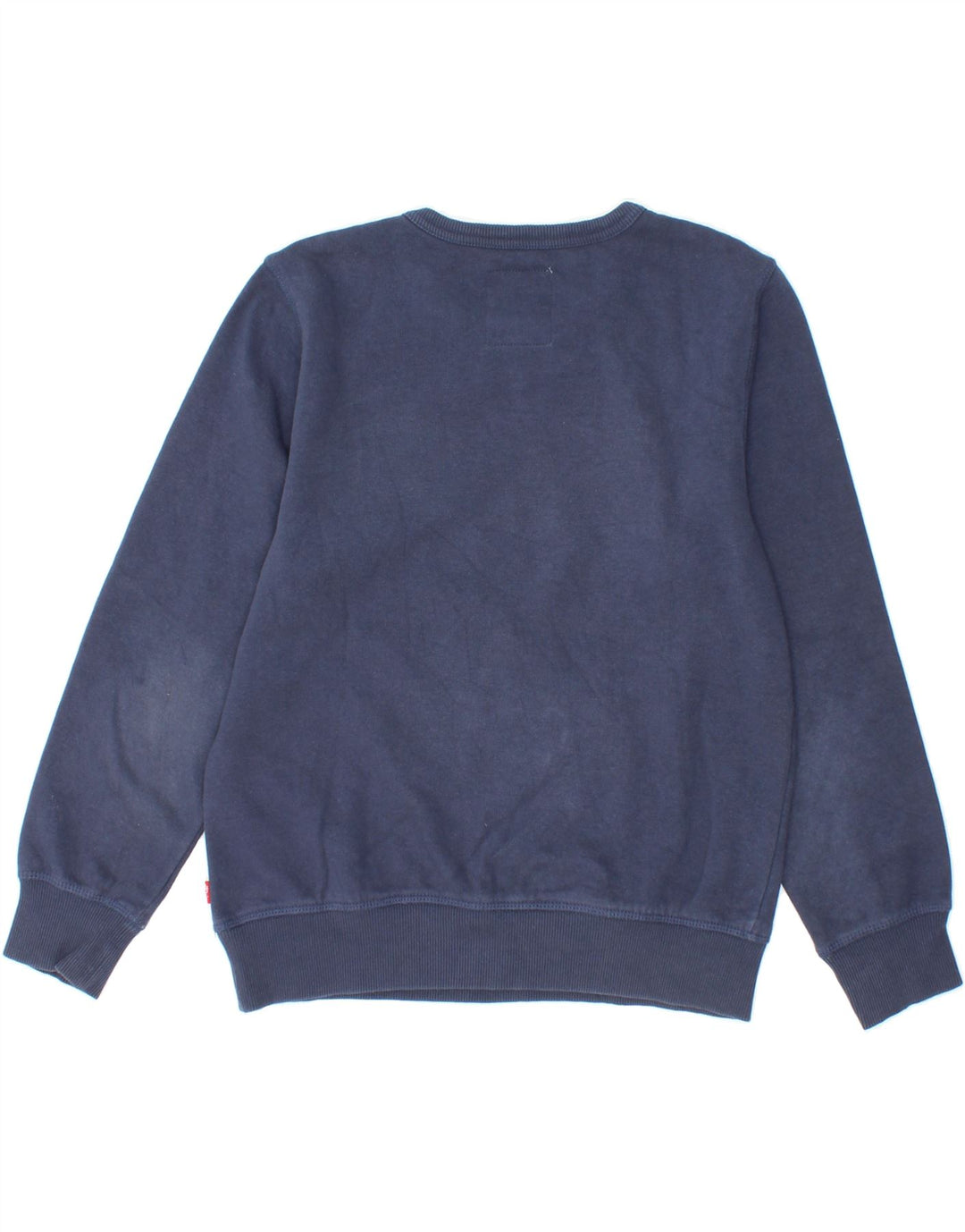 LEVI'S Boys Graphic Sweatshirt Jumper 11-12 Years Navy Blue Cotton Vintage Levi's and Second-Hand Levi's from Messina Hembry 