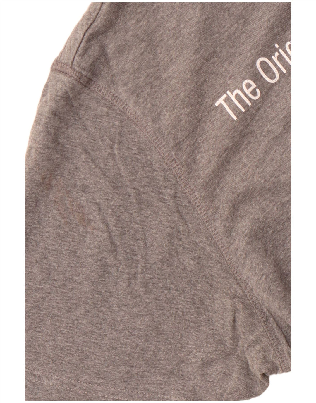 WOOLRICH Dame Penn-Rich grafisk T-shirt top UK 14 store grå flækkede