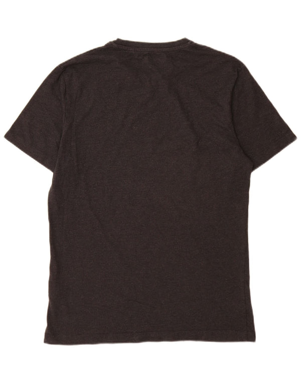 Penguin Mens Graphic T-Shirt Top Medium Black Cotton