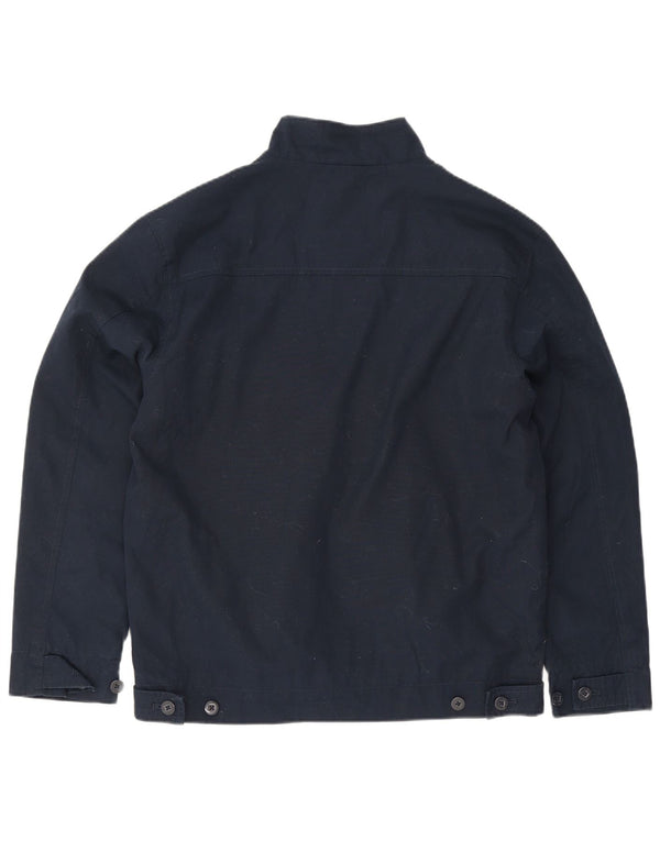 Ben Sherman Mens Bomber Jacket UK 38 Medium Navy Blue Cotton