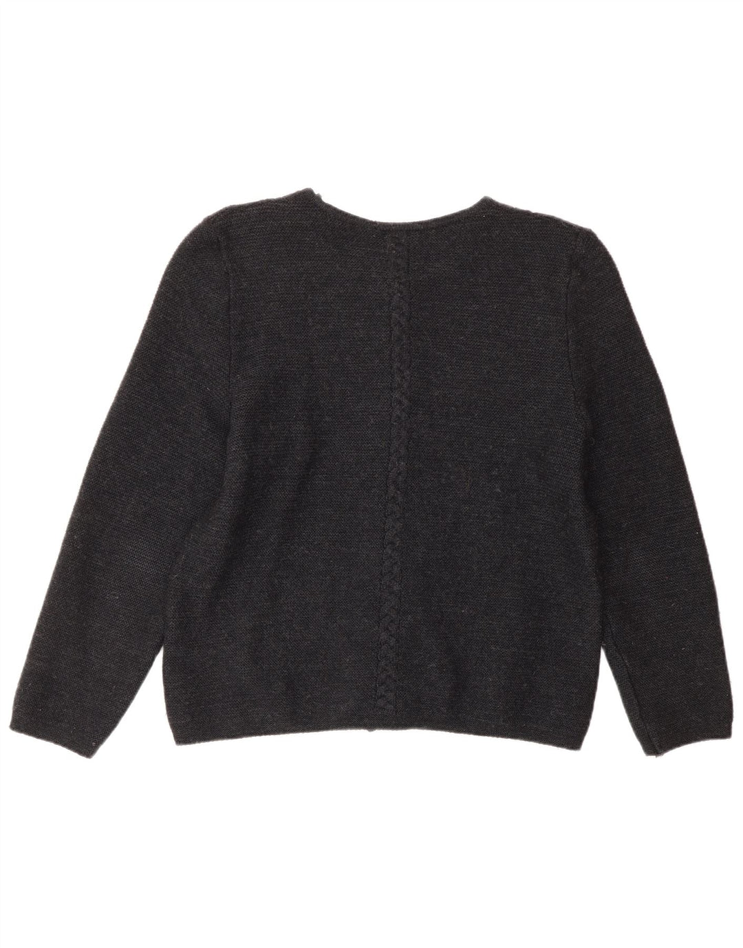 KAUFMANN Dame cardigan sweater IT 44 Mellemgrå blomsteruld