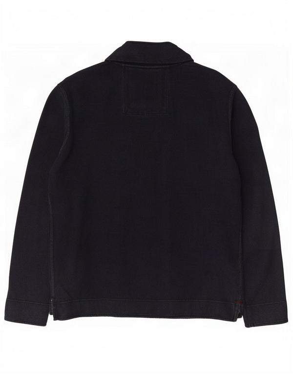 Besætningstøj Herre Zip Neck Sweatshirt Jumper Medium Navyblå Bomuld