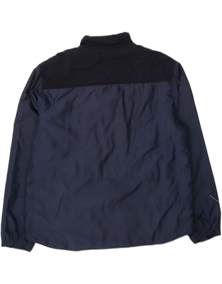 Chaps Herre Windbreaker Jacket UK 44 2XL Navy Blue Colourblock