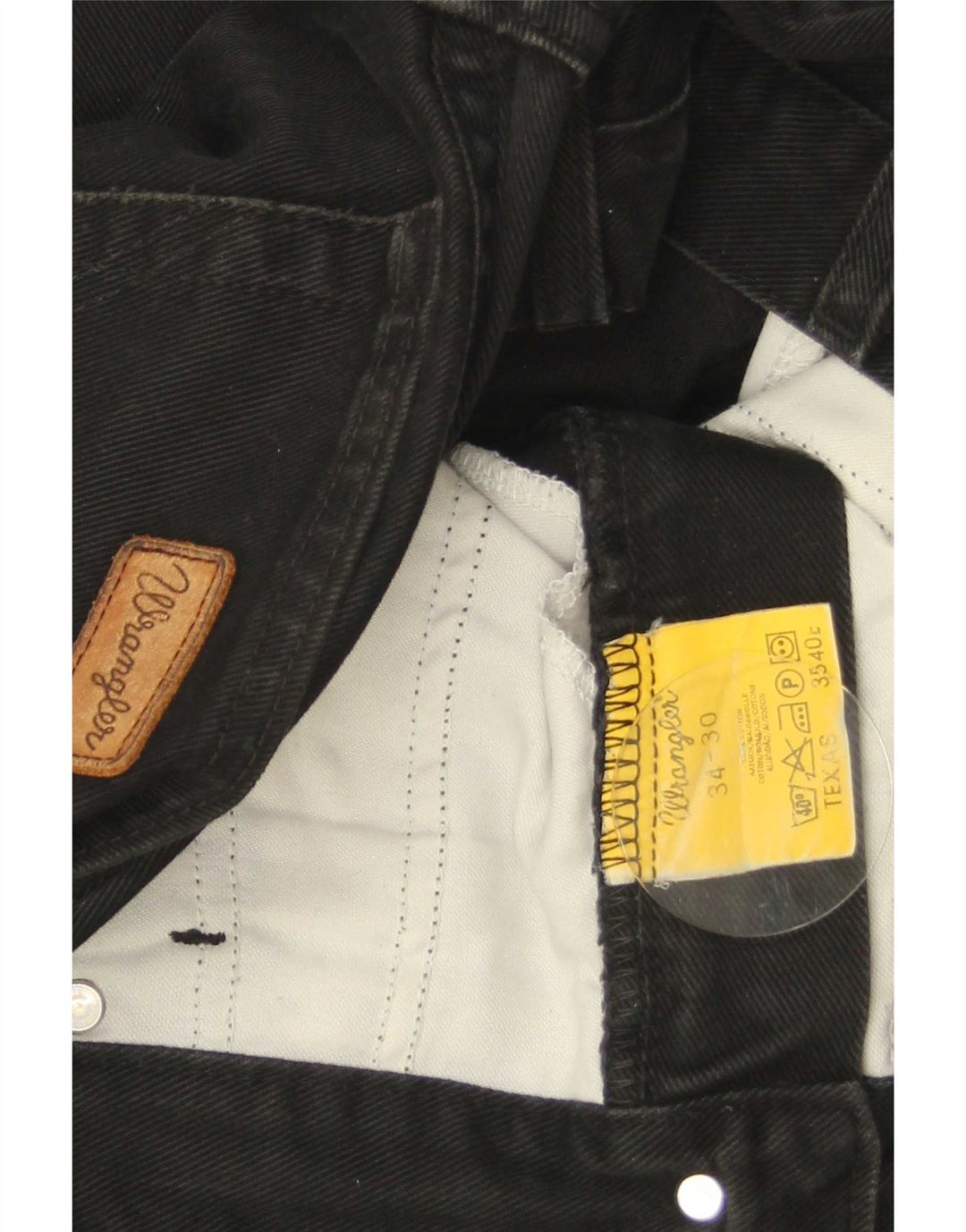 Wrangler Herre Texas Straight Jeans W34 L30 Sort Bomuld