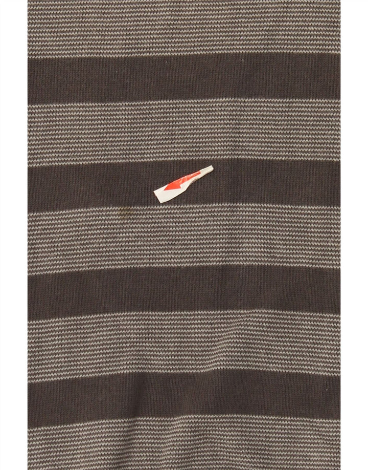 G-Star Herre V-hals sweater mellem grå stribet bomuld