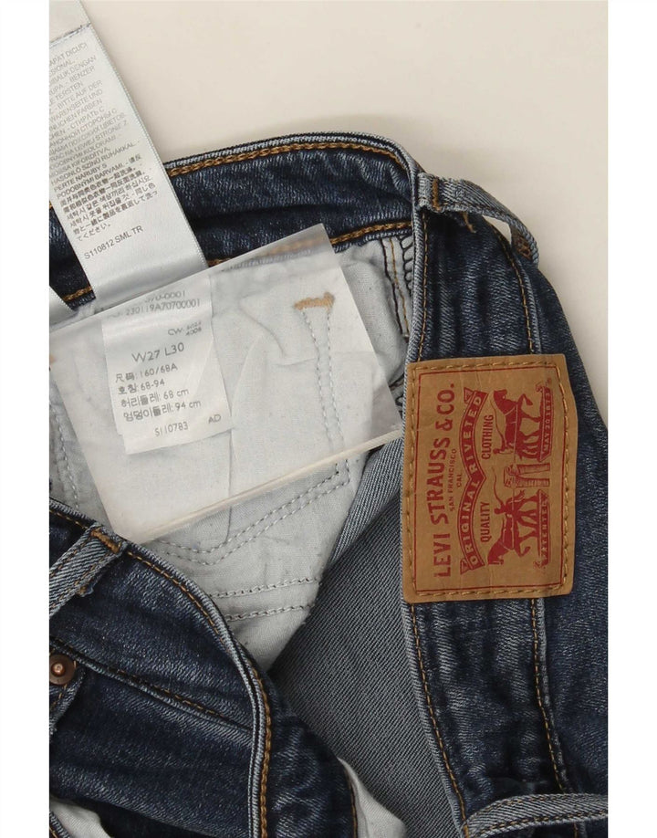 Levi's Dame 712 Slim Jeans W27 L30 Blå Lyocell