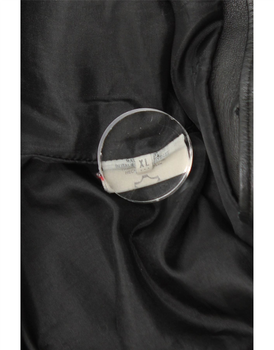 VINTAGE læderfrakke til kvinder UK 18 XL sort læder