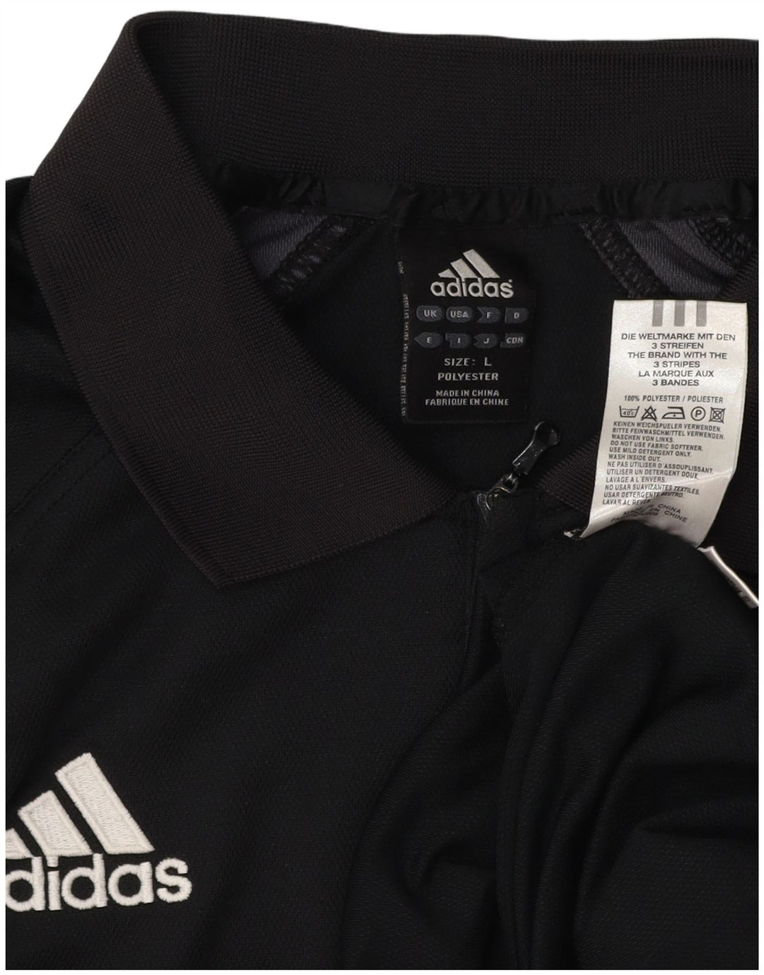 ADIDAS Climalite poloshirt til mænd, stor sort polyester