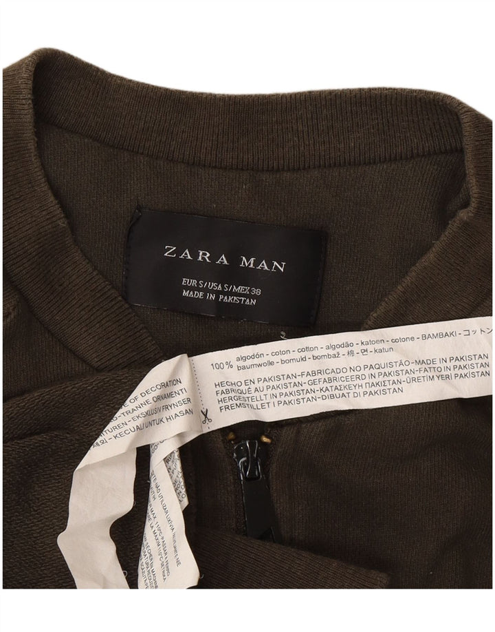 Zara Træningsdragt Topjakke til mænd Lille Khaki Bomuld