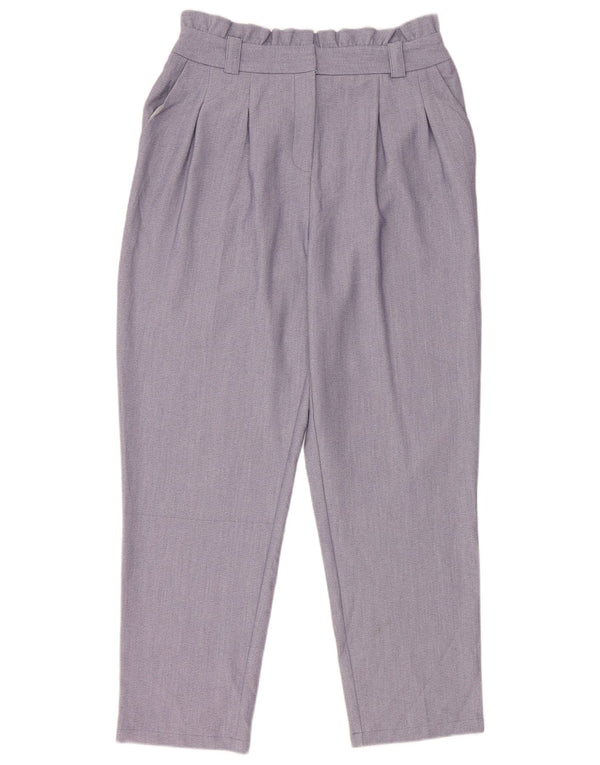 Topshop kvinders højtaljede chinobukser UK 12 Medium W30 L27 Blå