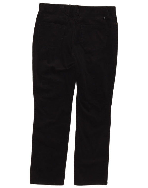 Marks & Spencer kvinders højtaljede fløjlsbukser UK 14 Large W34 L28 Bla