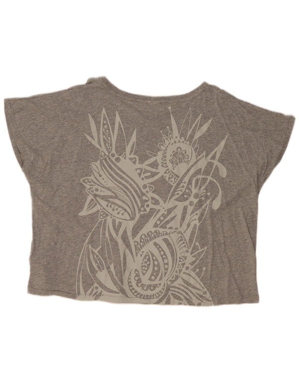 Diesel Womens Oversized Graphic T-Shirt Top UK 14 Medium Grey Cotton