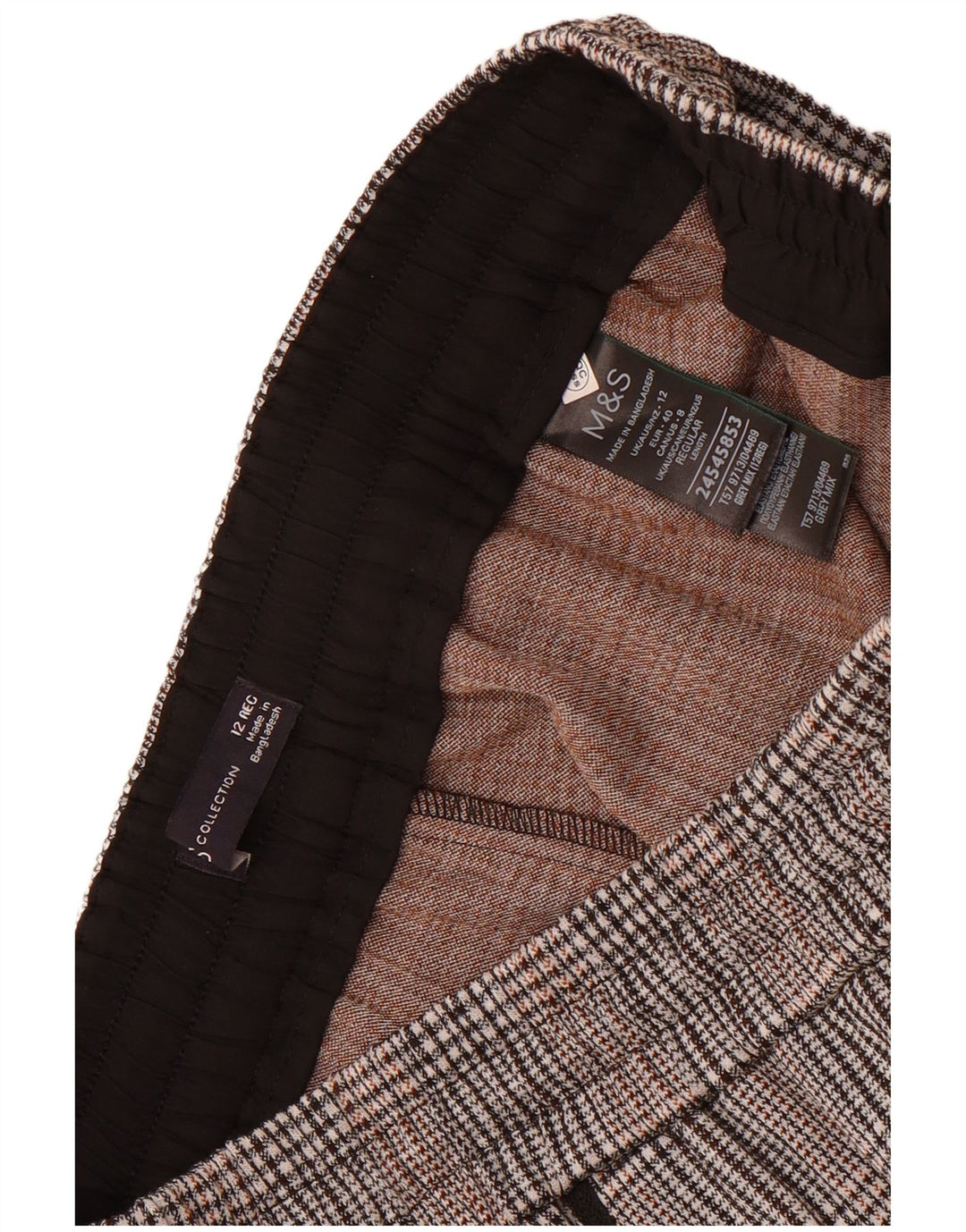 Marks & Spencer Grafiske Casual Bukser til kvinder UK 12 Medium W30 L29 Grå