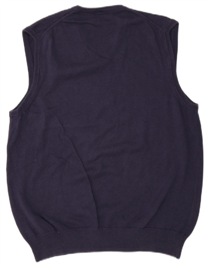 Marks & Spencer Herre Blue Harbor Vest Tank Top Stor Marineblå Bomuld