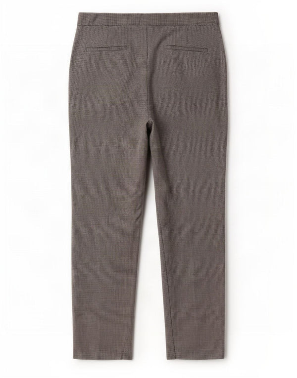 Zara Dame Crop Slim Chino Bukser EU 38 Small W28 L26 Grå Houndstooth