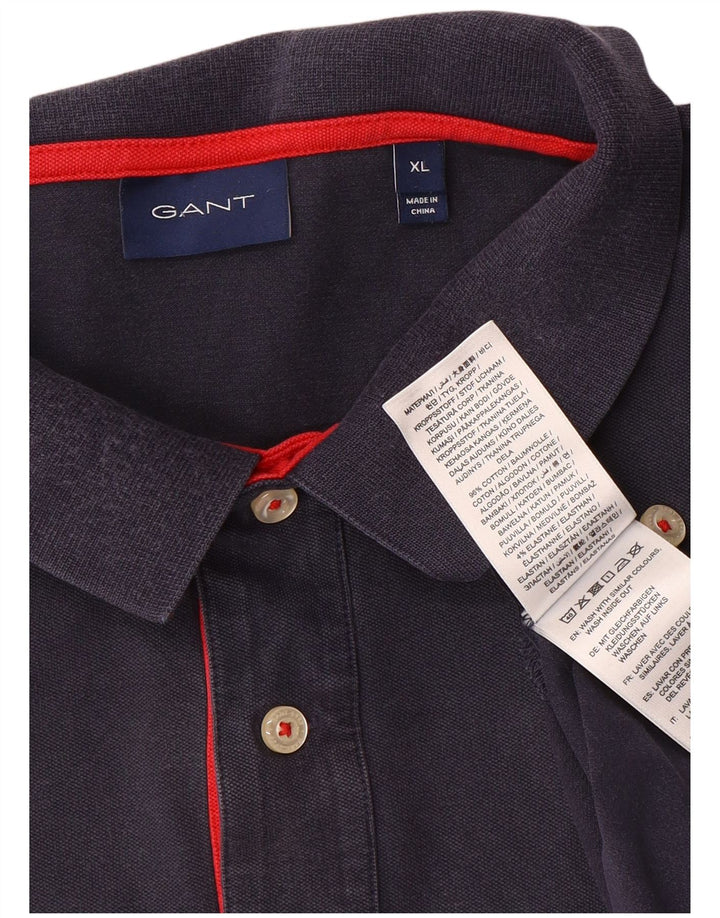 Gant herre poloshirt XL marineblå bomuld